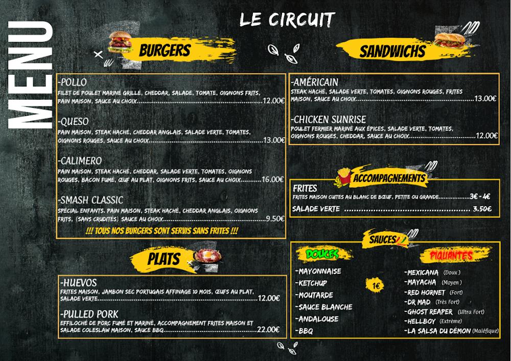 LE CIRCUIT - Menu Image 1